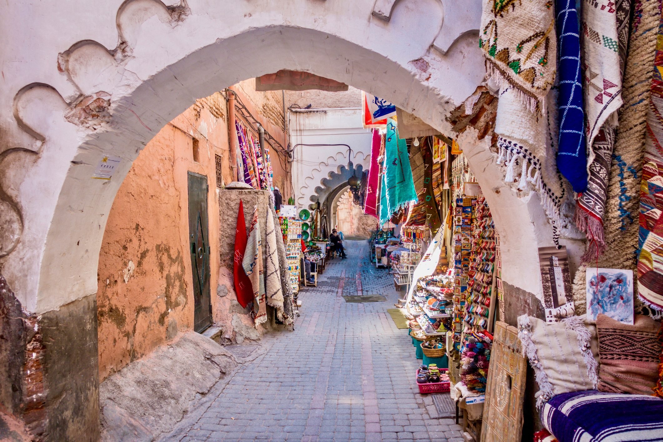 Walking though the souks in Marrakech's medina