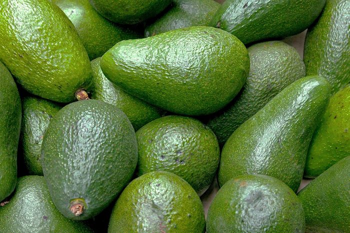 Bunch Of Fresh And Natural Green Avocado