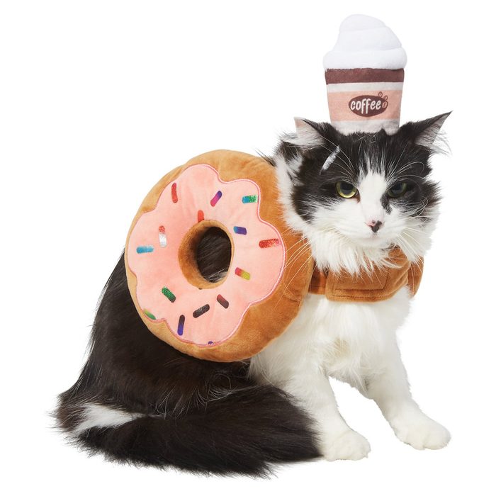 Donut And Coffee Cat Costume