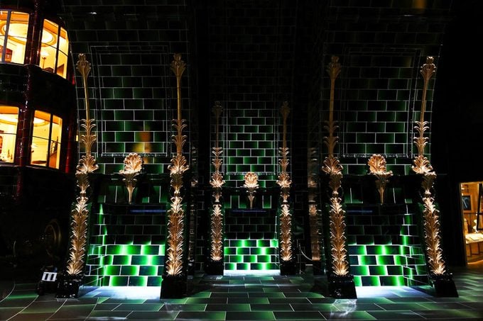 A general view of Ministry of Magic, fire place, during a media preview of Warner Bros. Studio Tour Tokyo - The Making of Harry Potter