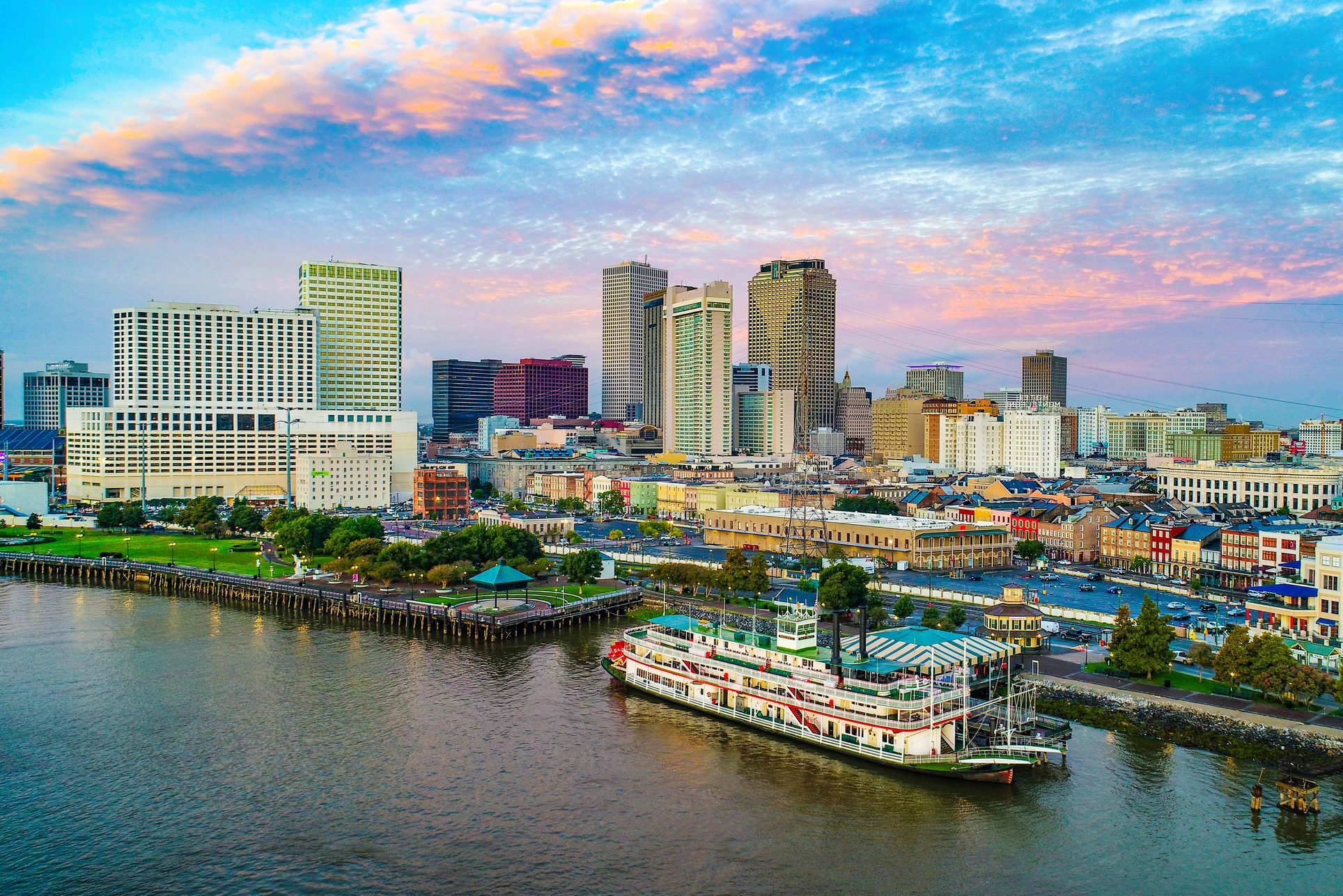 New Orleans, Louisiana, USA Downtown Skyline Aerial