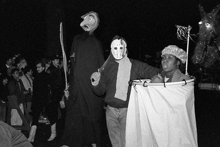 Revelers At The Greenwich Village Halloween Parade