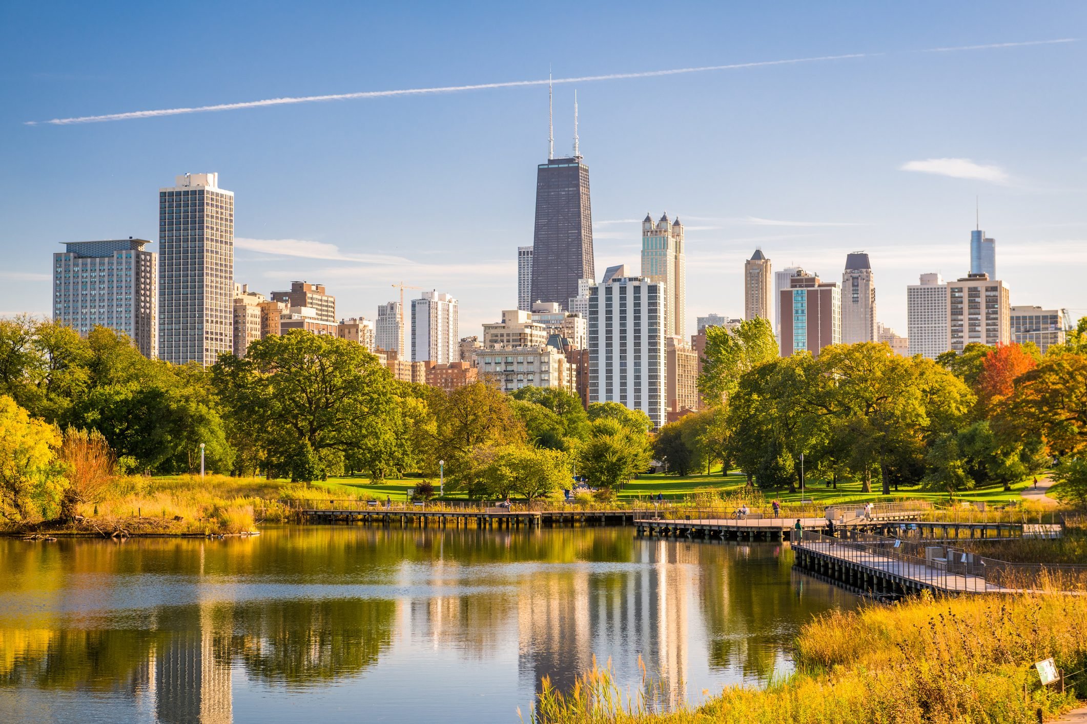 Chicago, Illinois, USA Skyline and Park