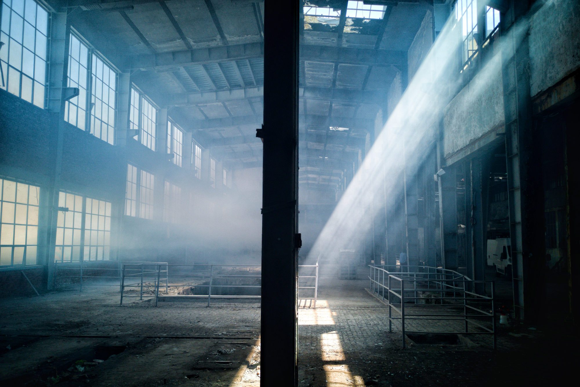 Interior Of Abandoned Factory