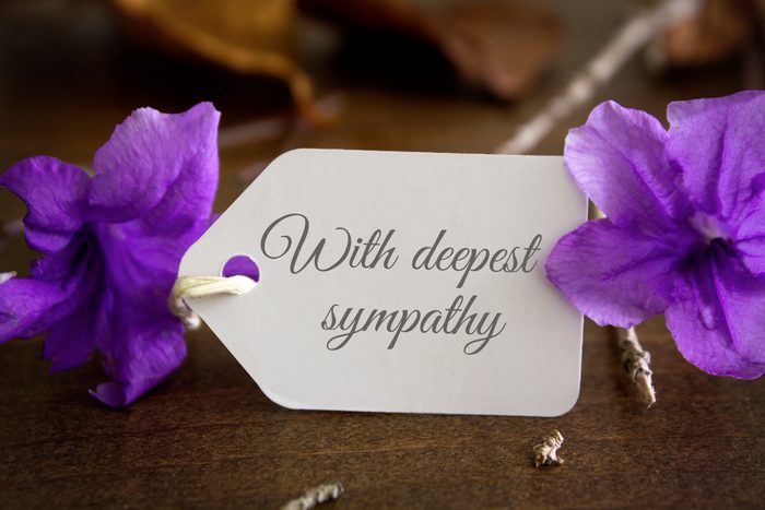 With deepest sympathy notecard