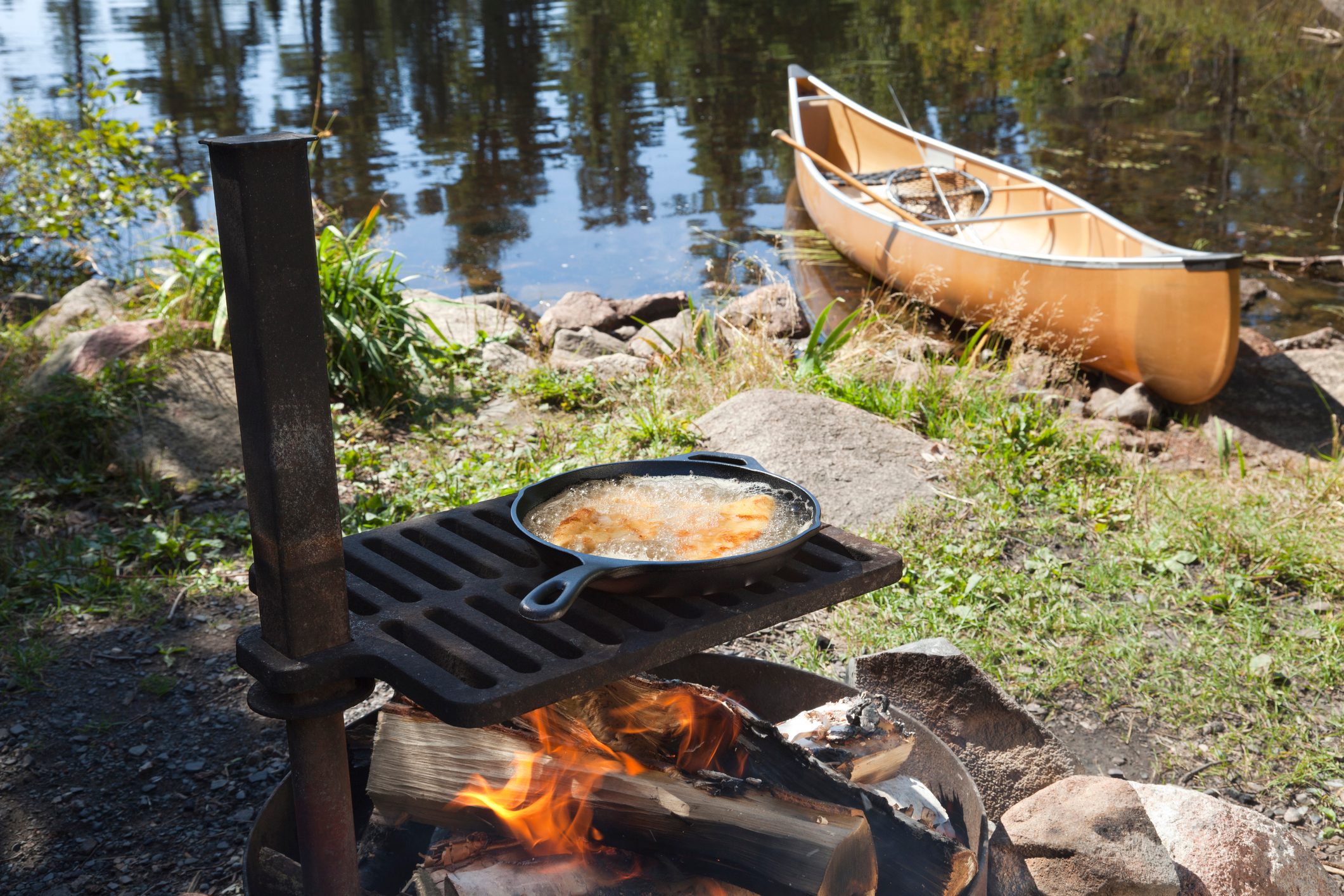 HOW-TO MAKE CAST-IRON FISH & CHIPS WHILE CAMPING
