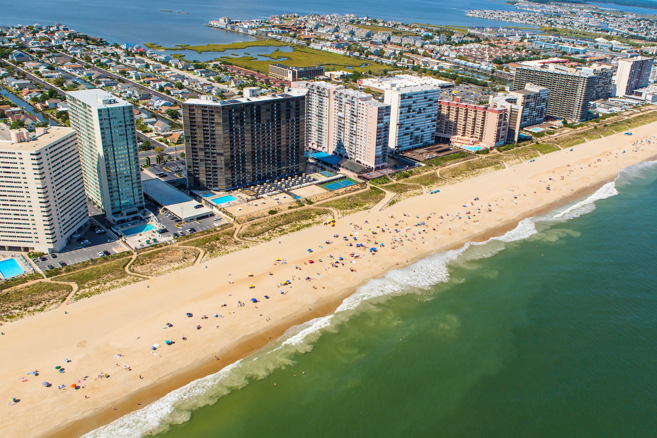 Aerial view of Ocean City, Maryland