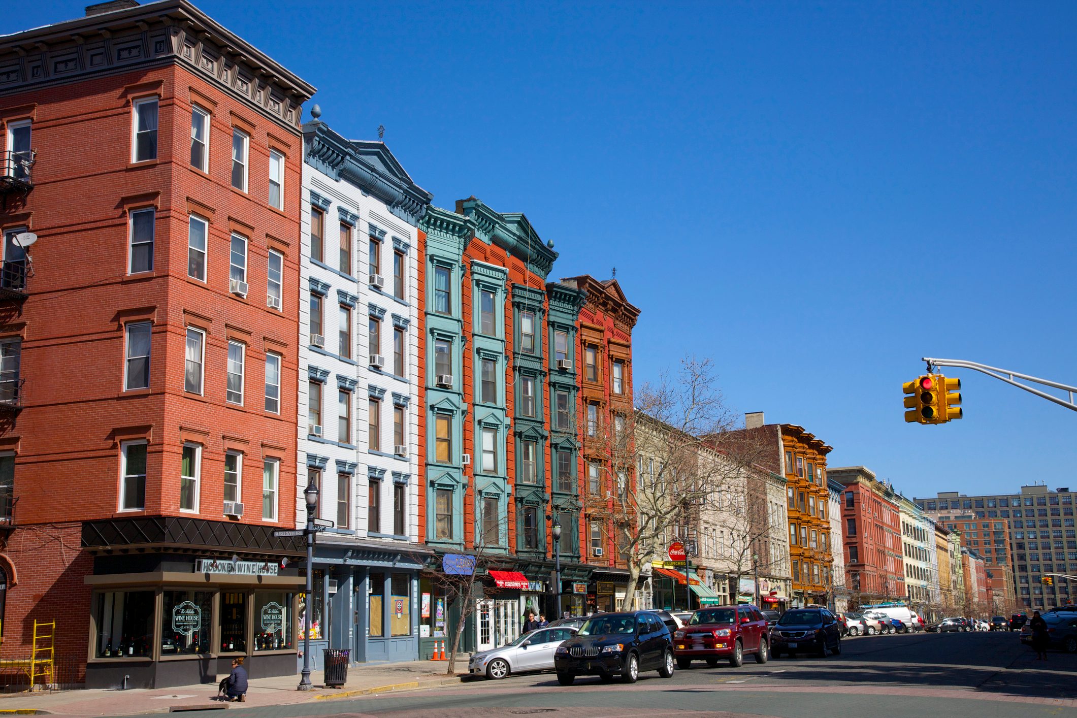 Colorful buildings, Washington Avenue, Hoboken