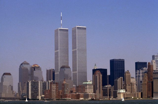 The lower Manhattan skyline featuring the World Trade Center, New York City, USA