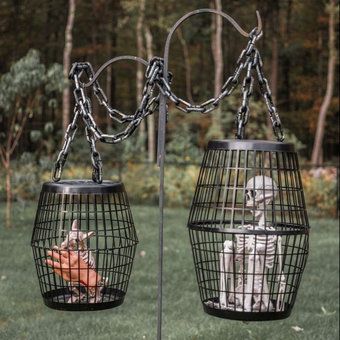 Hanging Caged Halloween creatures