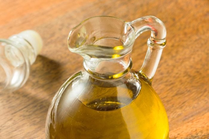 Raw Organic Extra Virgin Olive Oil In A Bottle