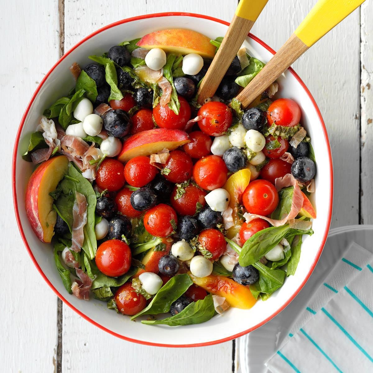 Red, white and blue summer salad