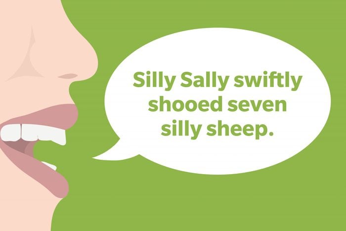 Tongue Twister: Silly Sally swiftly shooed seven silly sheep