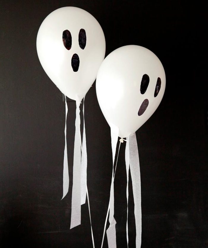 ghost balloons halloween craft