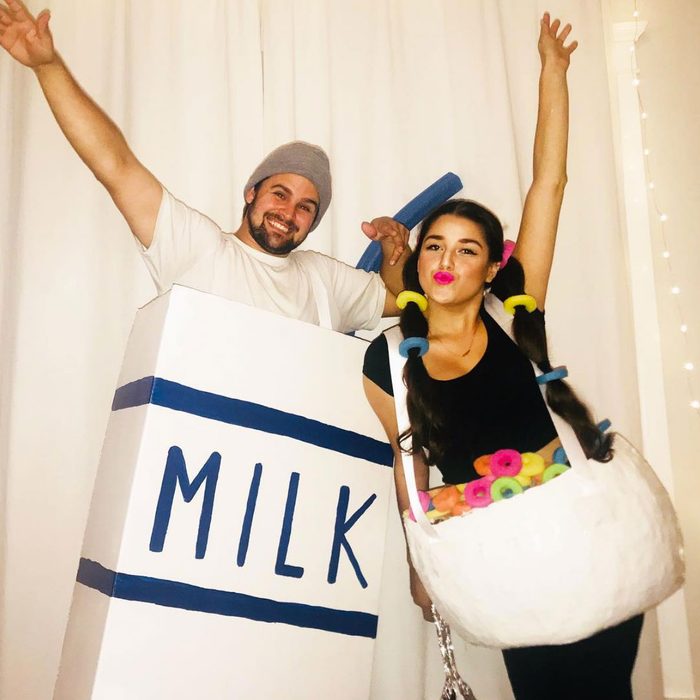 milk and cereal couples halloween costume