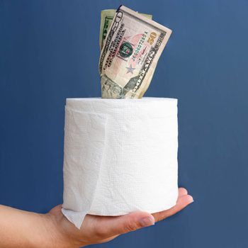 Toilet paper and paper money