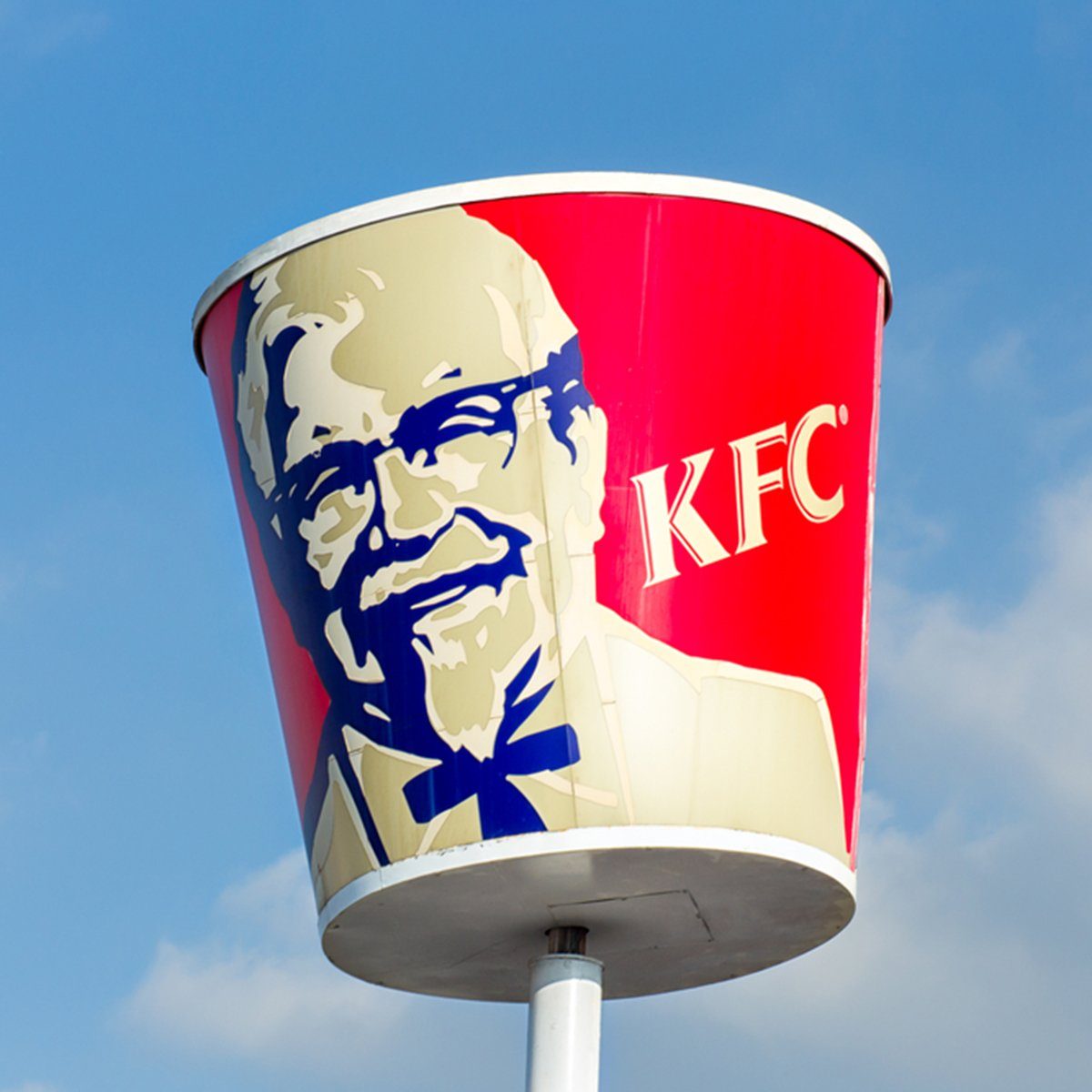 Traditional KFC restaurant sign.