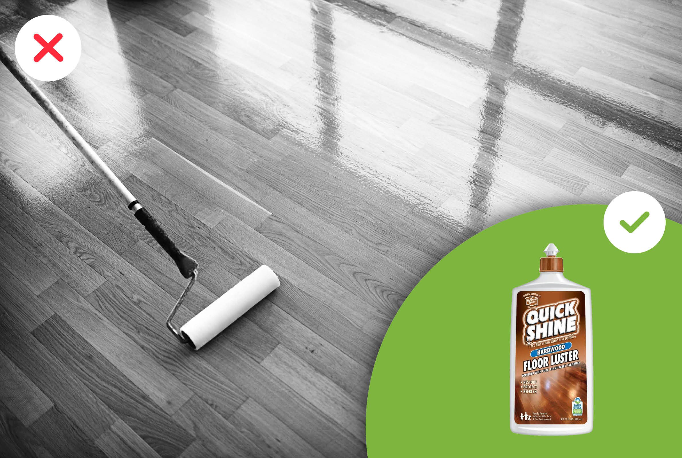 Cleaning a wooden floor