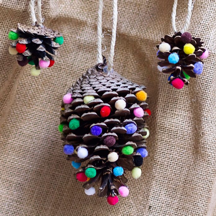 Christmas ornaments made with natural materials
