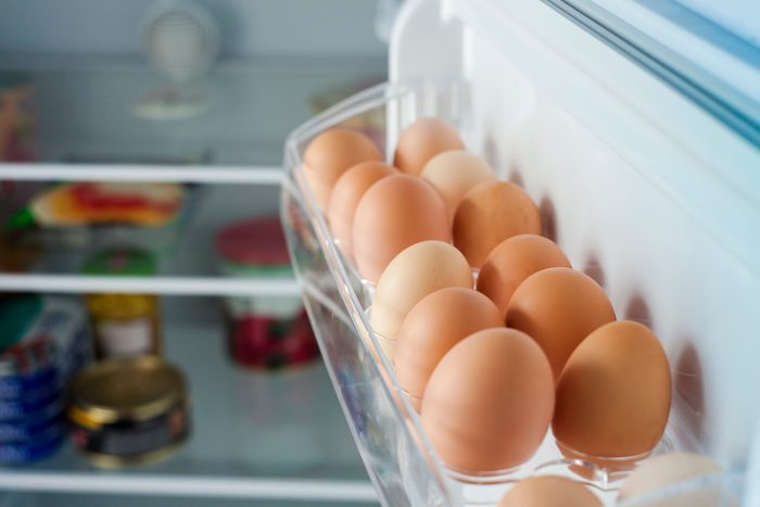 healthy bio eggs in the fridge