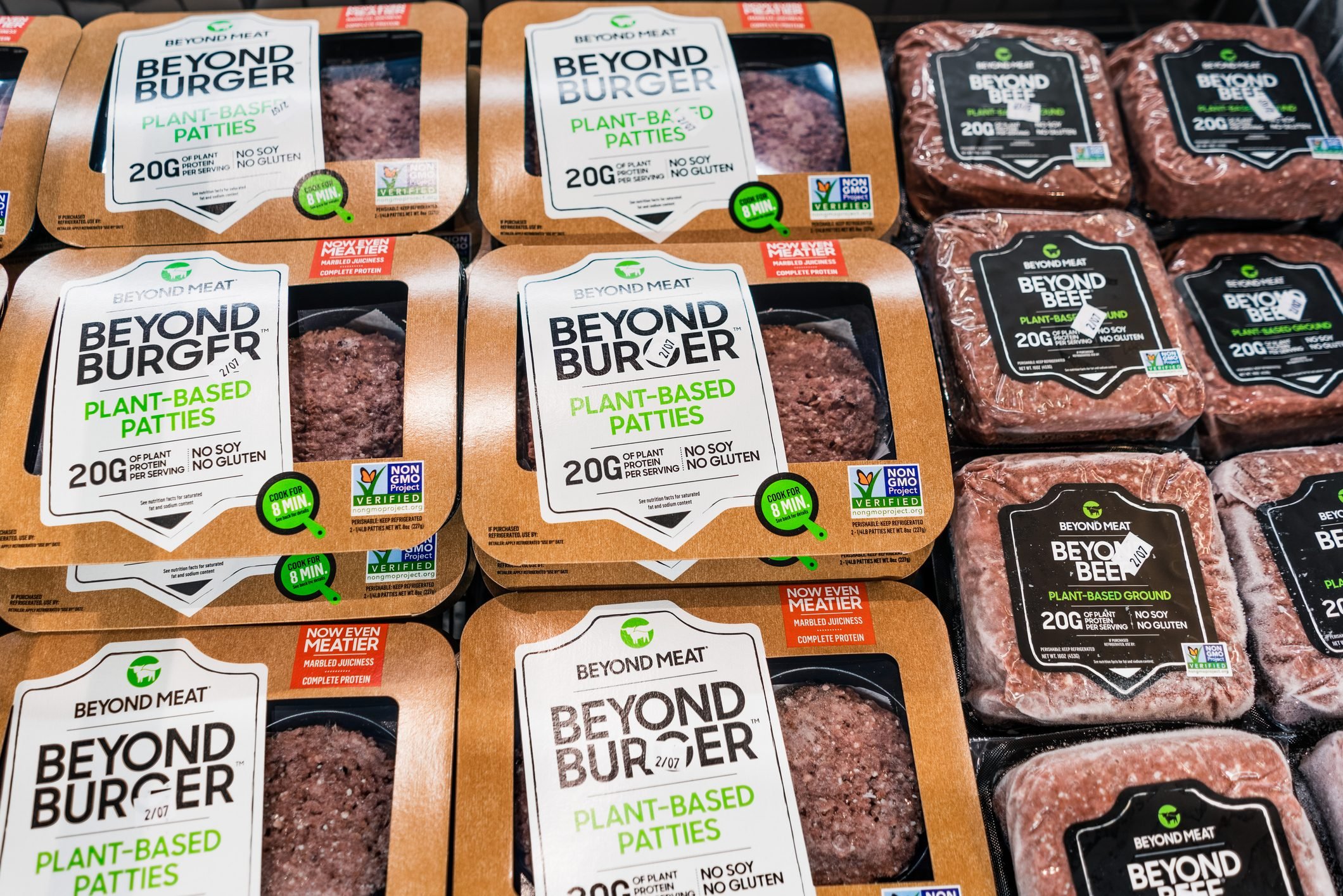 Beyond Burger and Beyond Beef packages