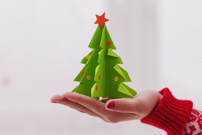 Christmas origami tree