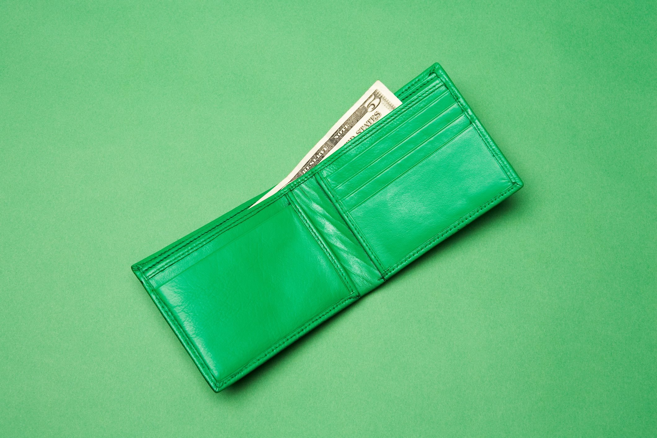 A green wallet