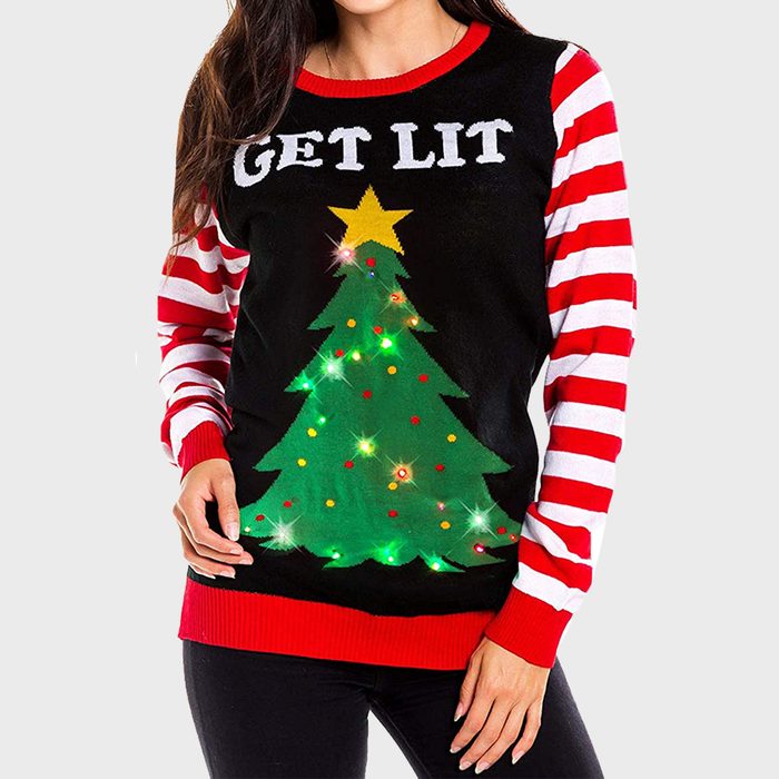 Tipsy Elves Womens Light Up Christmas Sweater
