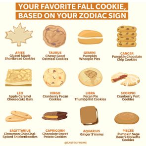 Your Favorite Fall Cookie, Based on Your Zodiac Sign