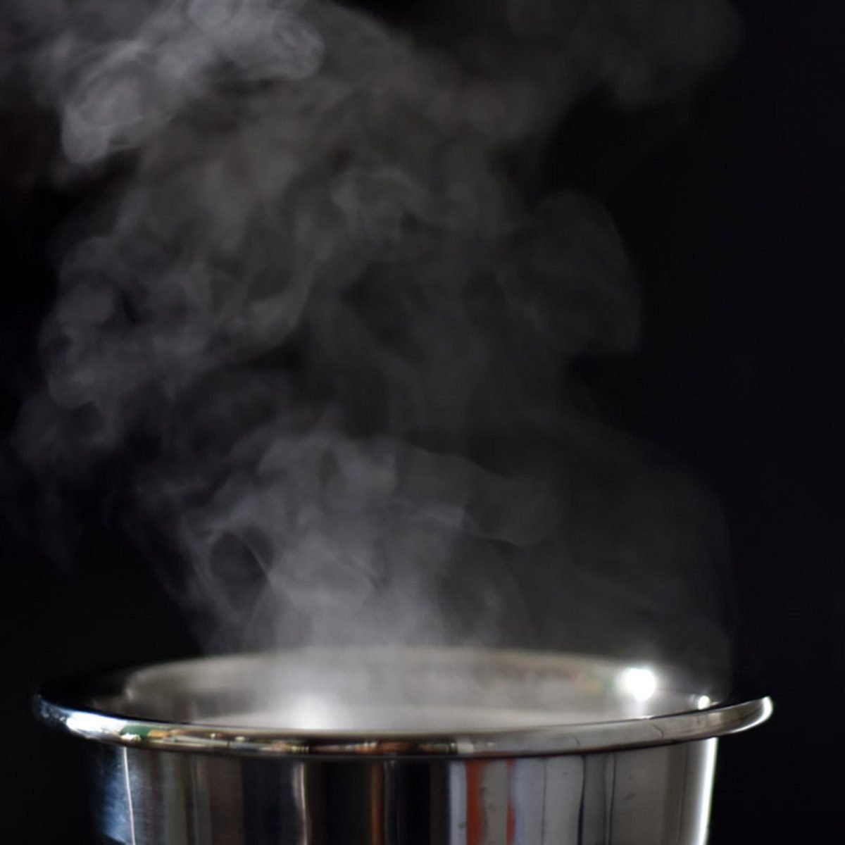 Smoke from the cooking pot