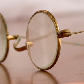 vintage eyeglasses close up