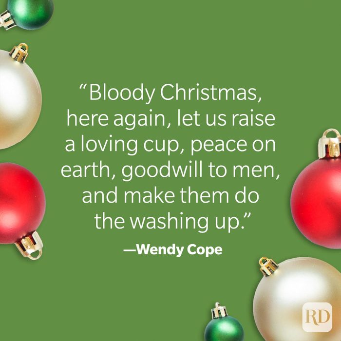 Wendy Cope Funny Christmas Quotes