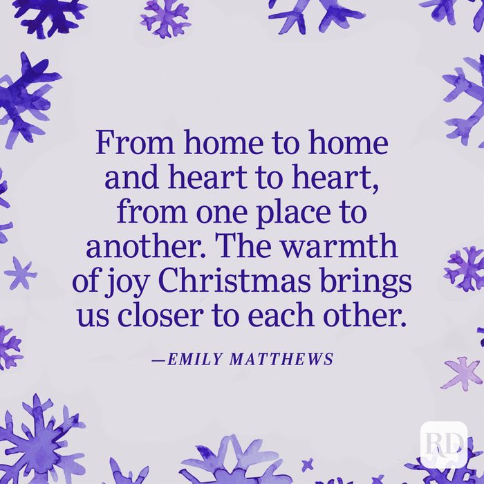 Emily Matthews Christmas Warmth Quotes
