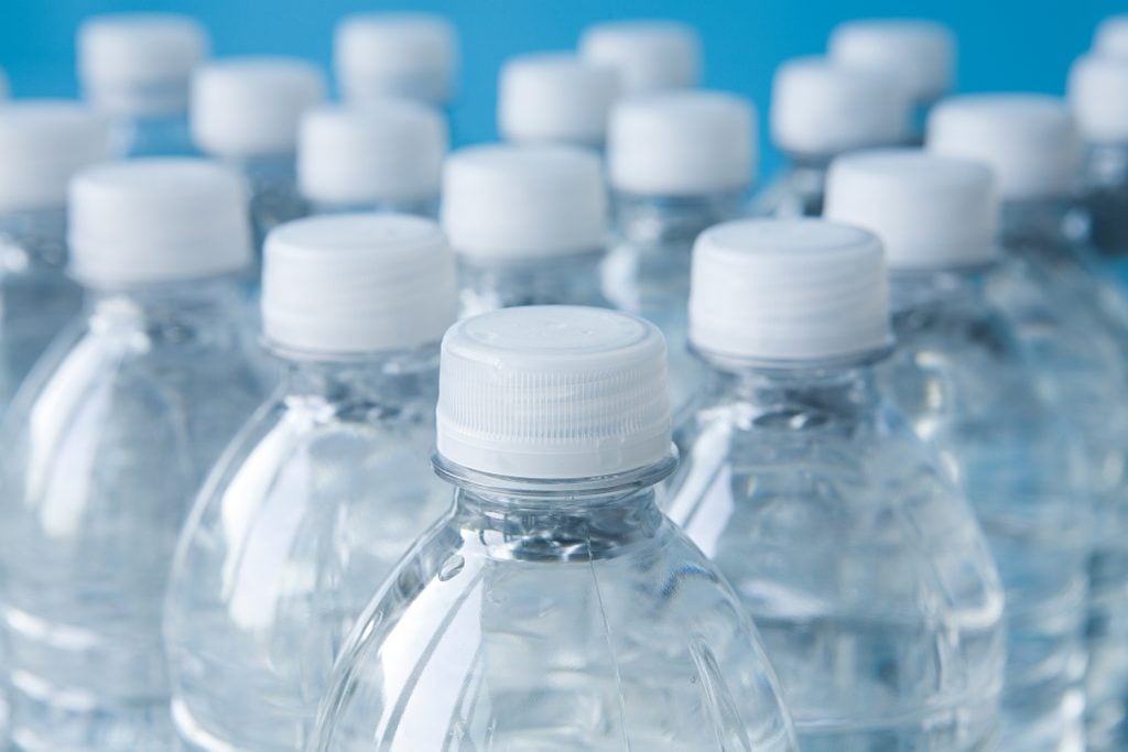 Bottles of mineral water