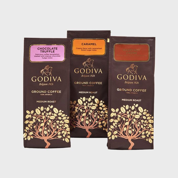 Godiva Chocolatier Assorted Ground Coffee Gift Bag Set Of 3