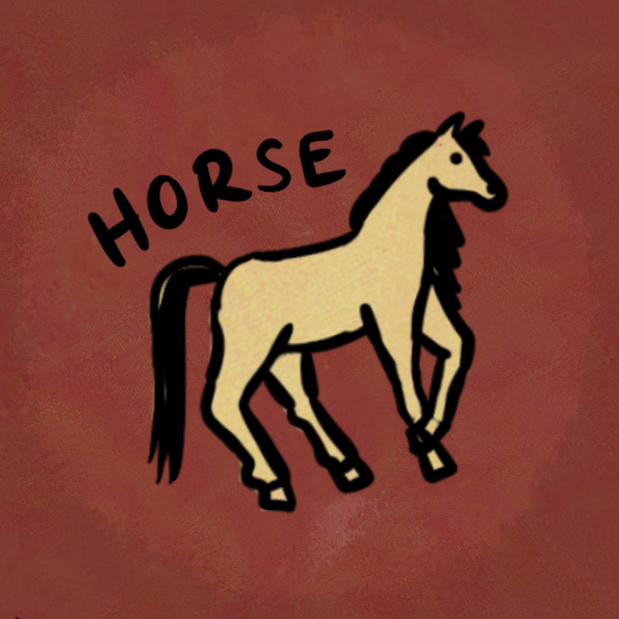 Illustration of animal from the chinese zodiac: Horse