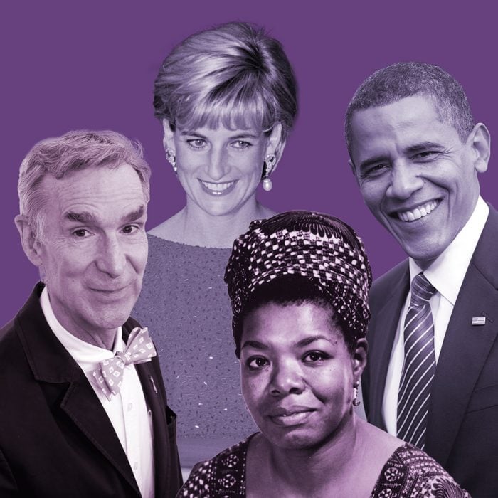 Inspirational Quotes Speaker Collage Featuring Bill Nye, Princess Diana, Maya Angelou And Barack Obama