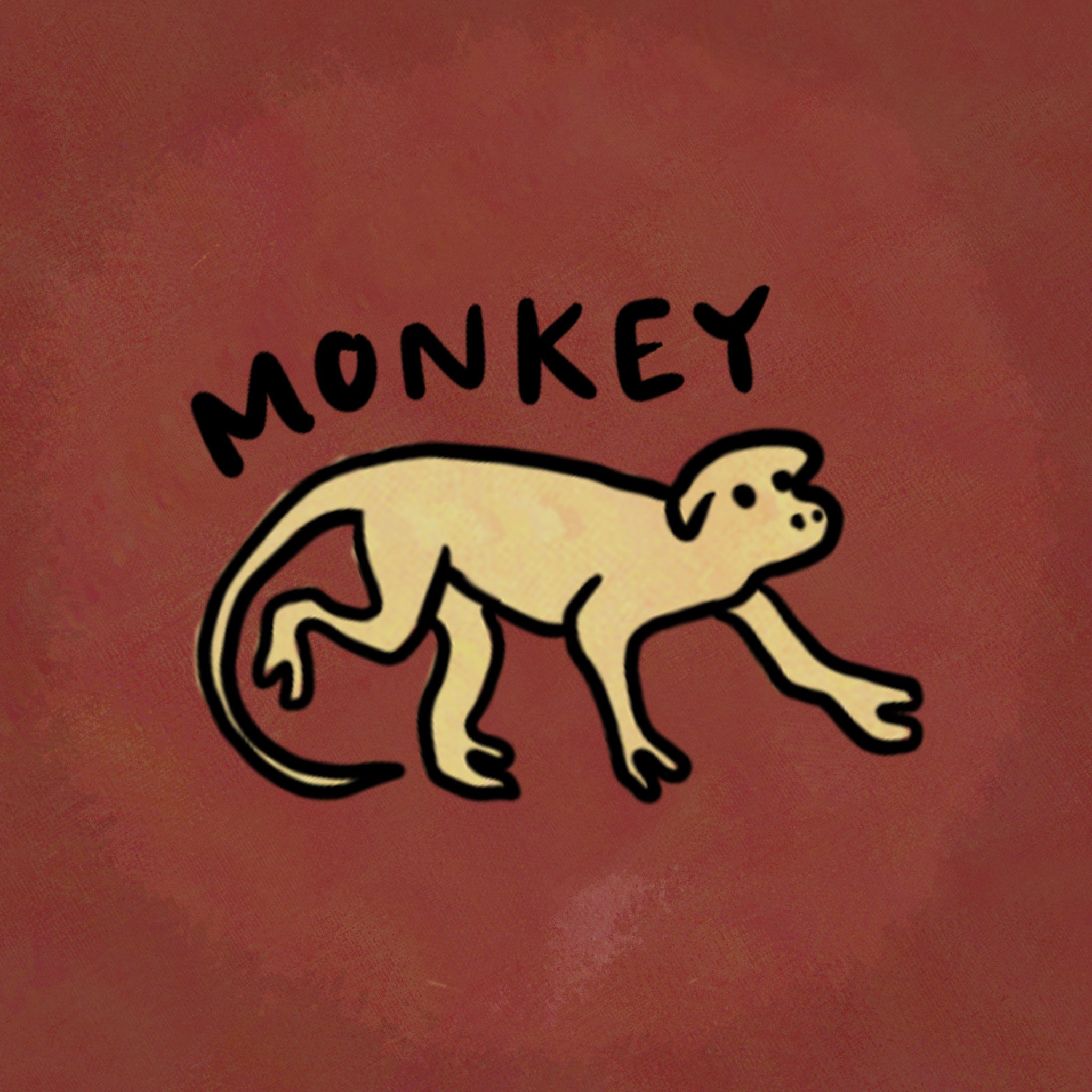 Illustration of animal from the chinese zodiac: Monkey