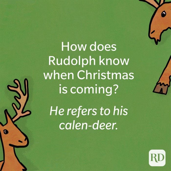 How does Rudolph know when Christmas is coming?