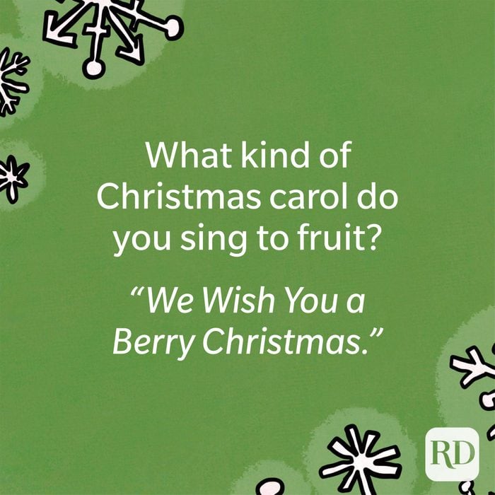 What kind of Christmas carol do you sing to fruit?