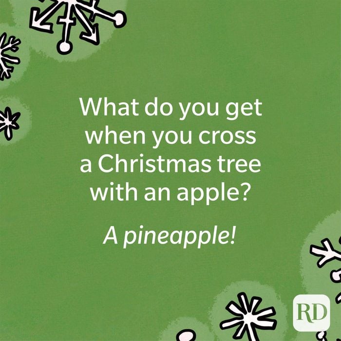 What do you get when you cross a Christmas tree with an apple?