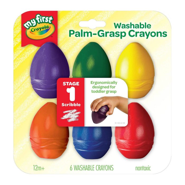 My First Crayola Washable Palm-Grasp Crayons