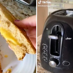 TikTok grilled cheese in the toaster hack