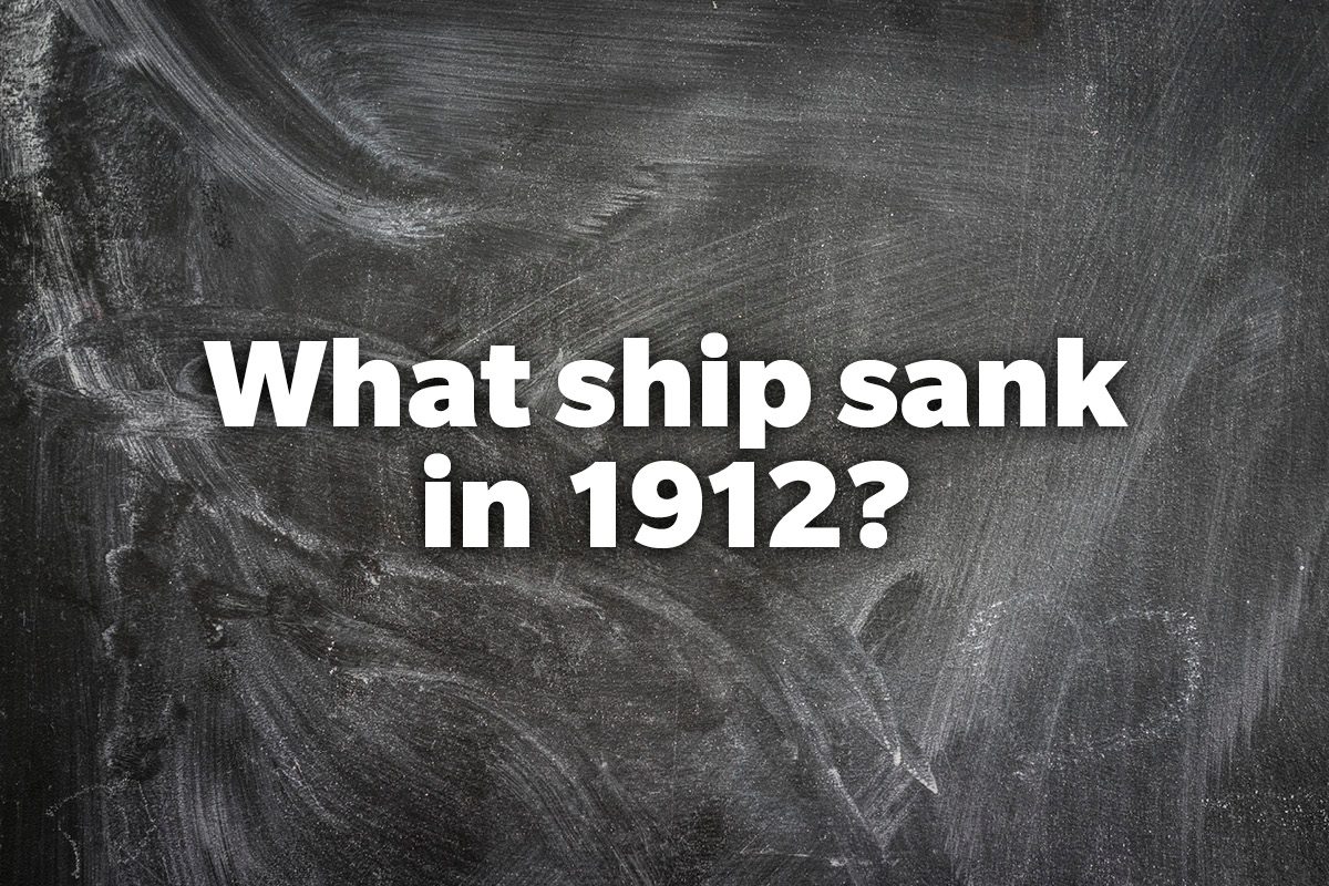 What ship sank in 1912?