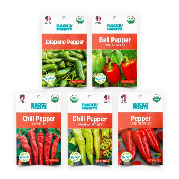 Back To The Roots Organic Peppers Seed Packets