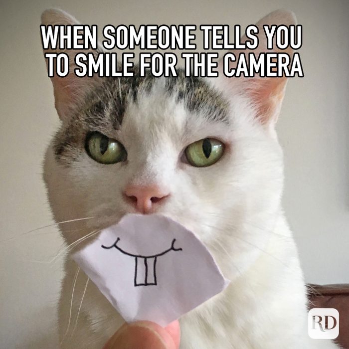 When Someone Tells You To Smile For The Camera Meme