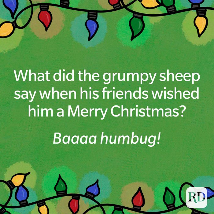 What did the grumpy sheep say when his friends wished him a Merry Christmas?