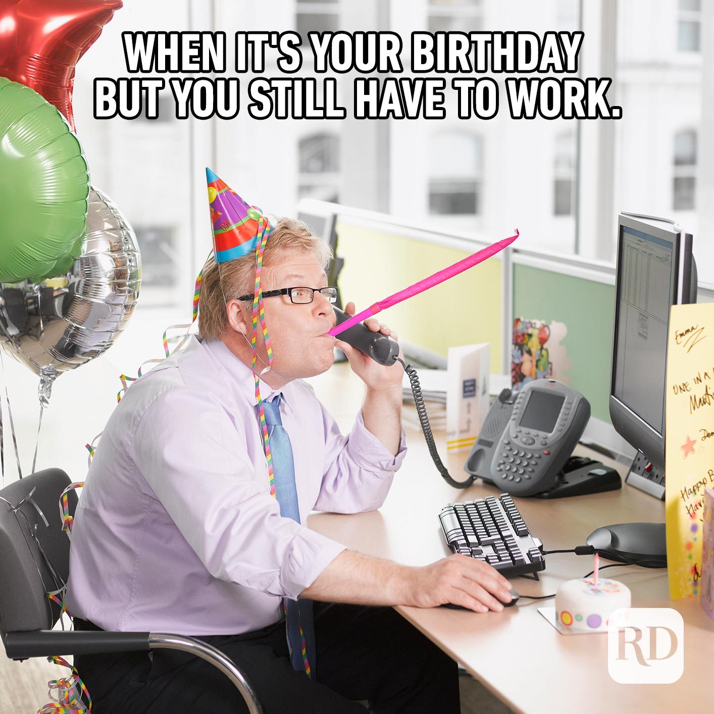 funny happy birthday memes for coworkers Coworker birthdays bummer ...