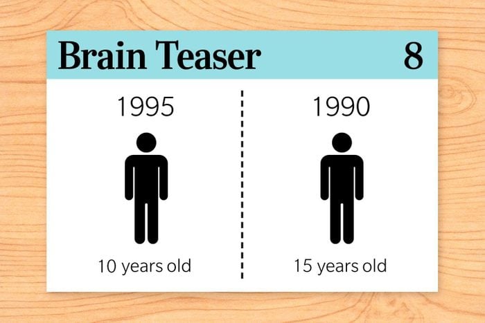 In 1990, a person is 15 years old. In 1995, that same person is 10 years old. How can this be?