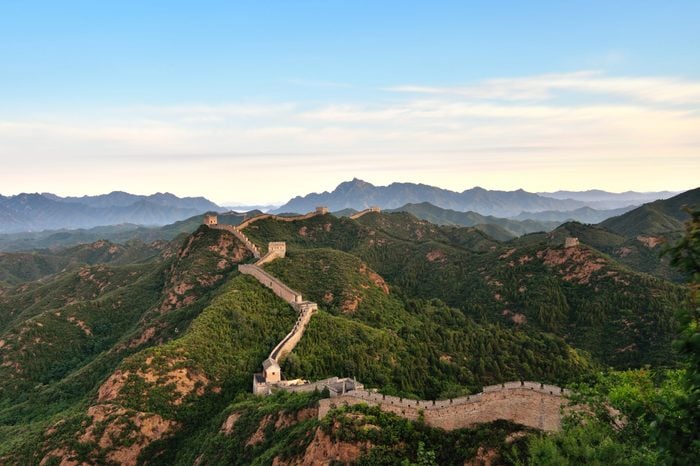 Aerial View of the Great Wall at Morning, China